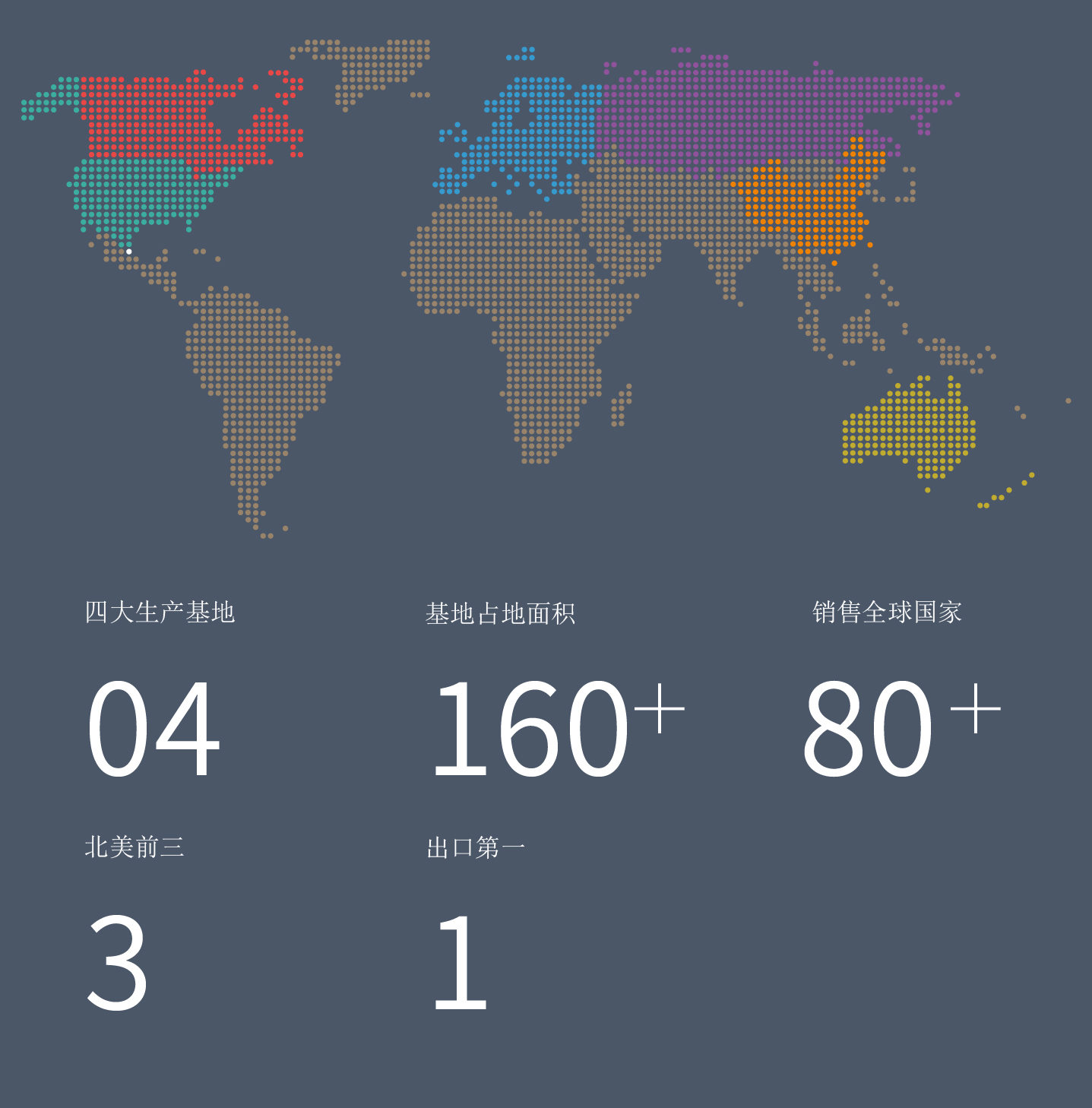 横跨四大洲的市场网络